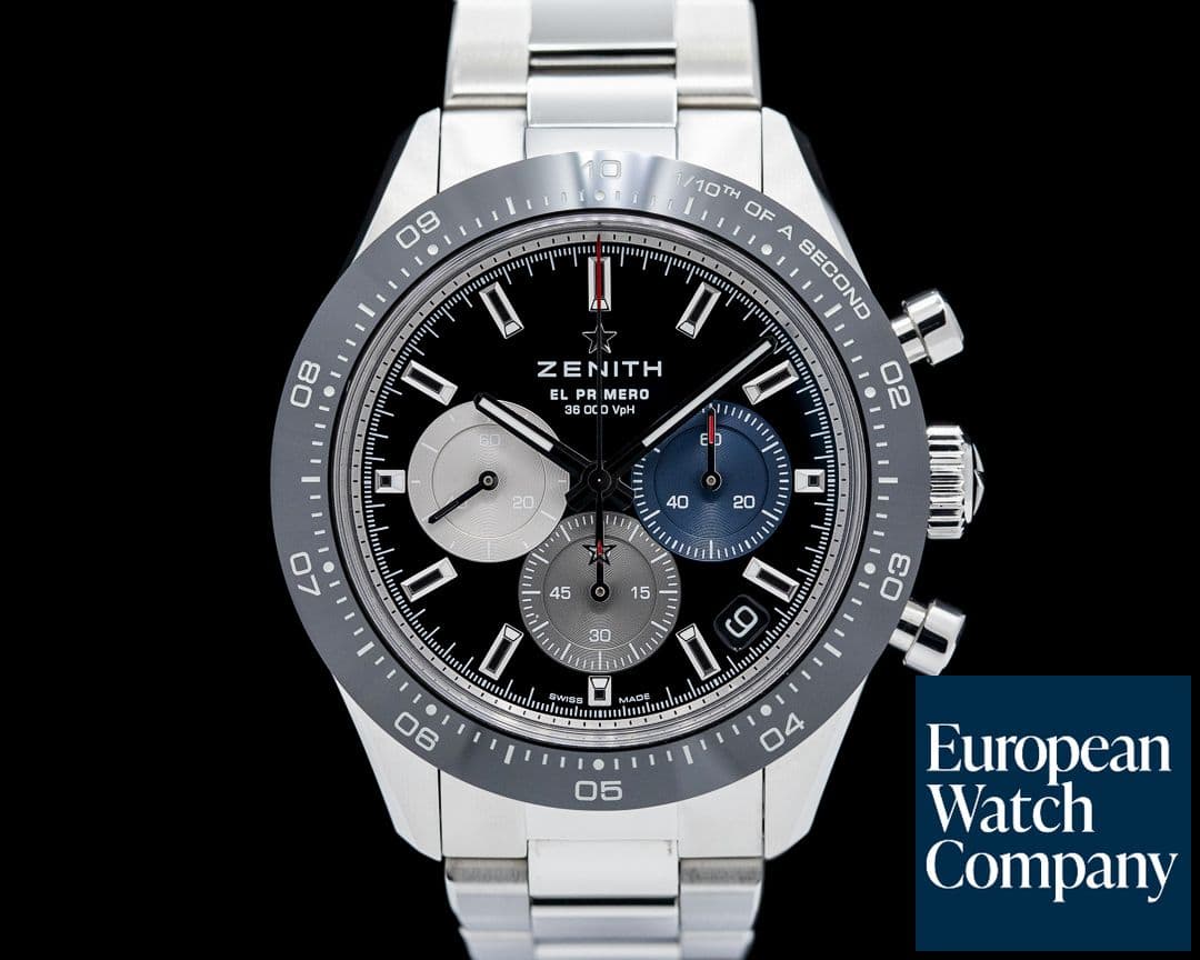 Image of Zenith El Primero Chronomaster Sport SS Black Dial