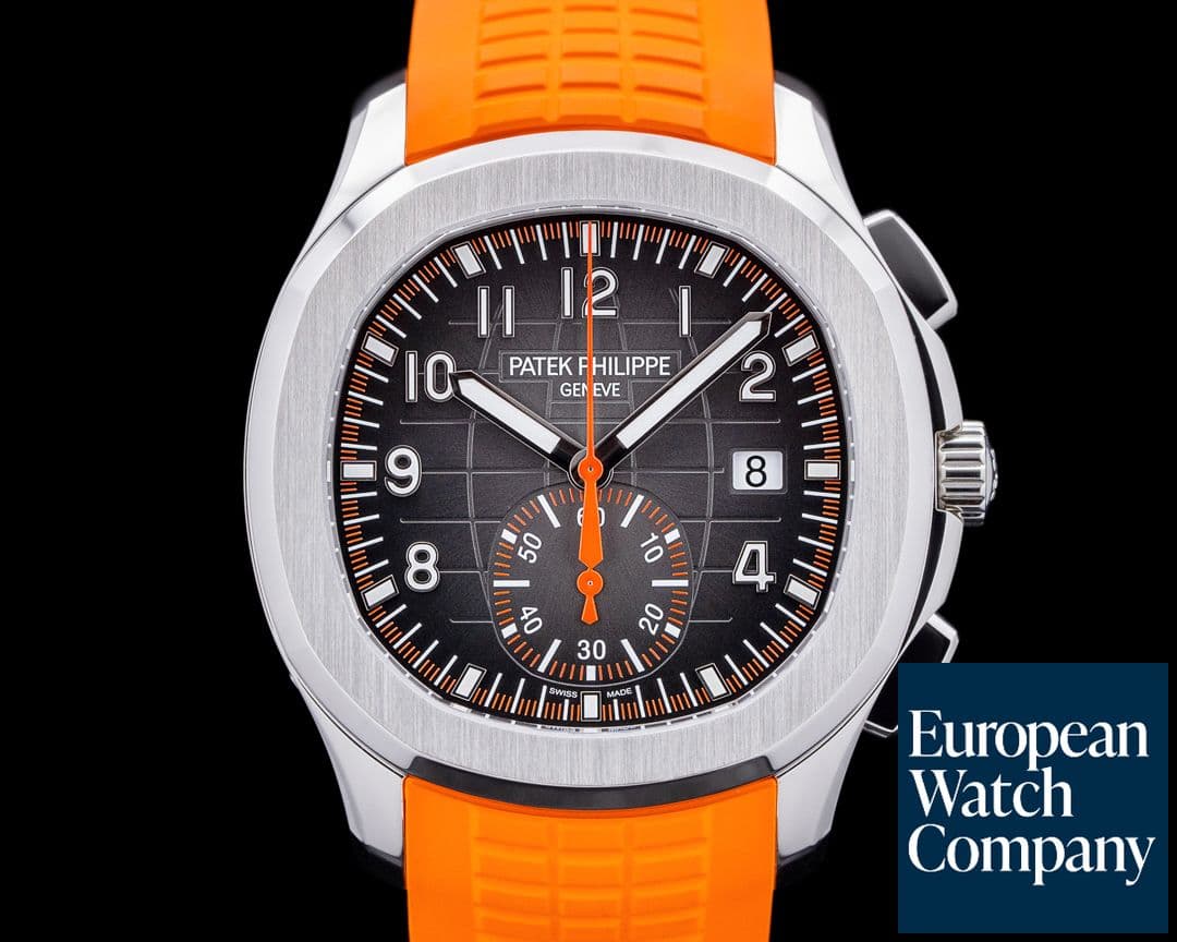 Image of Patek Philippe 5968A Aquanaut Chronograph SS Tropical Black Dial UNWORN