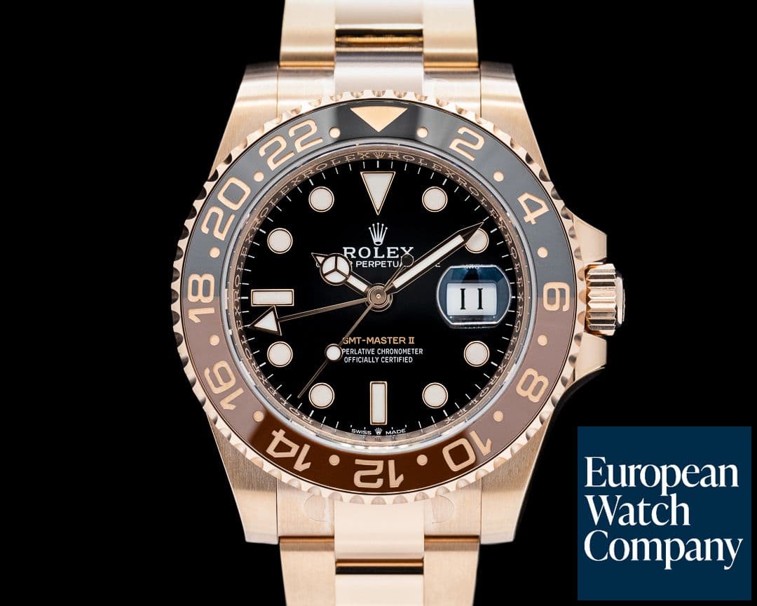 Image of Rolex GMT Master II Ceramic Root Beer 18K Everose Black Dial 2024 UNWORN