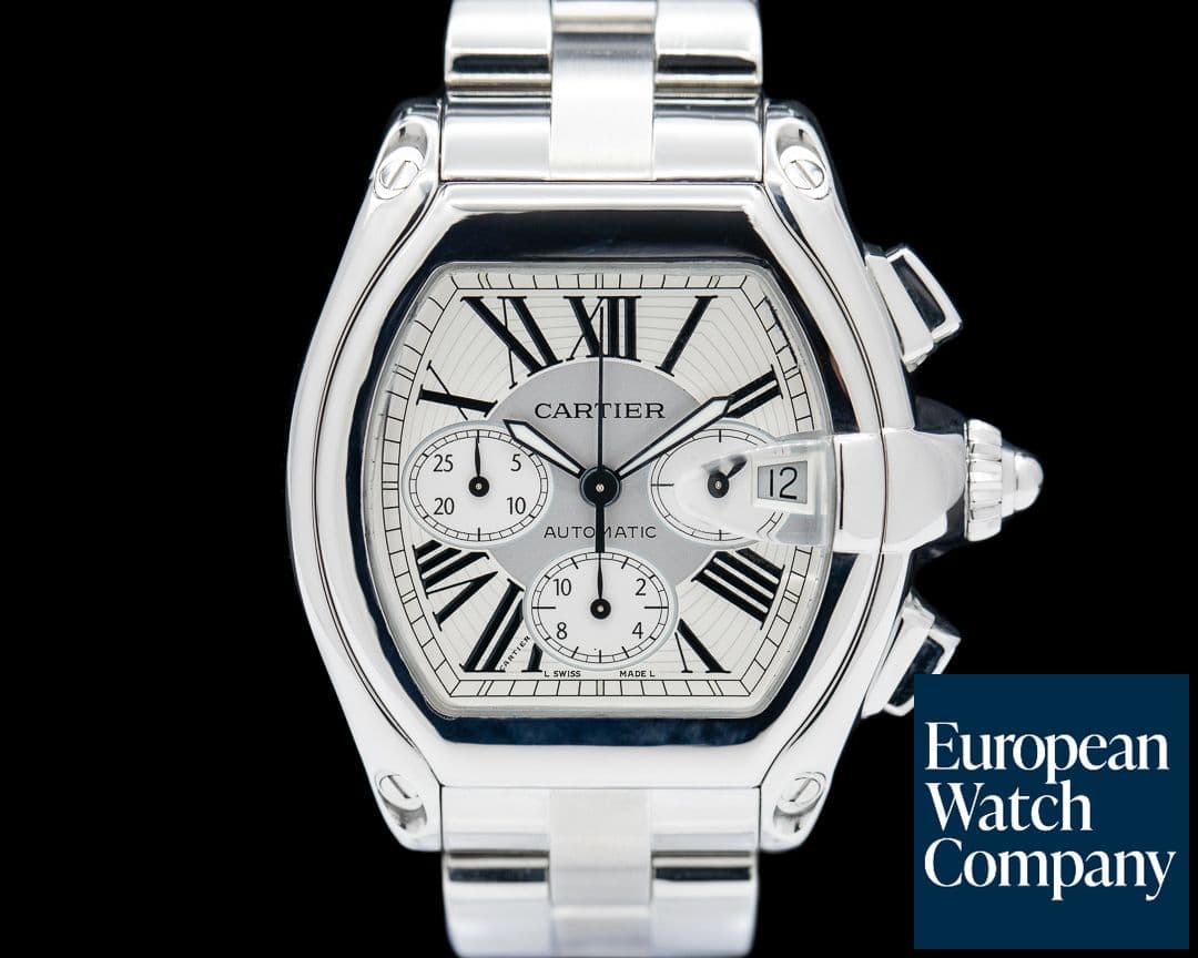 Image of Cartier Roadster Chronograph XL SS Silver Dial