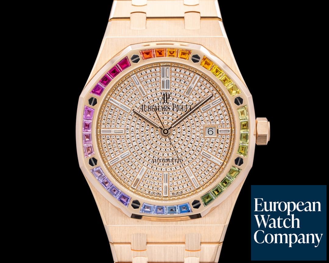 Image of Audemars Piguet Royal Oak "RAINBOW" 15413OR Diamond Dial