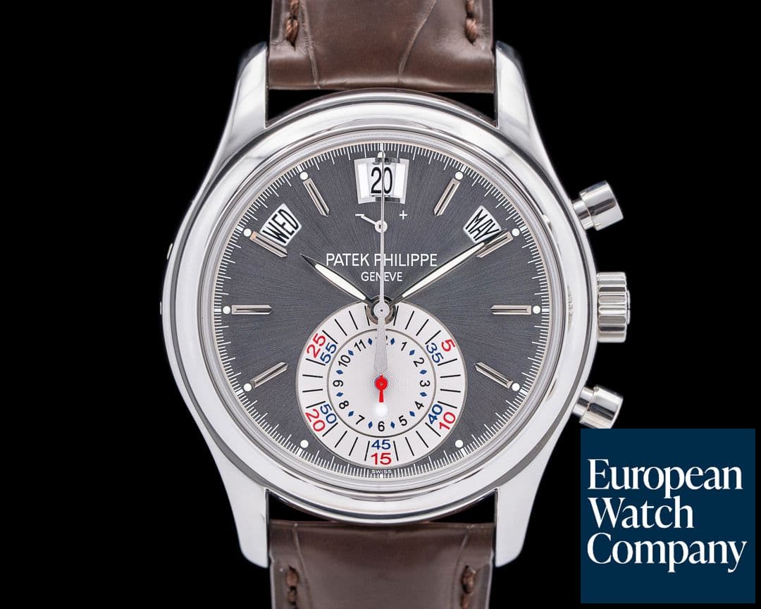 Image of Patek Philippe Annual Calendar Chronograph Platinum Gray Dial UNWORN