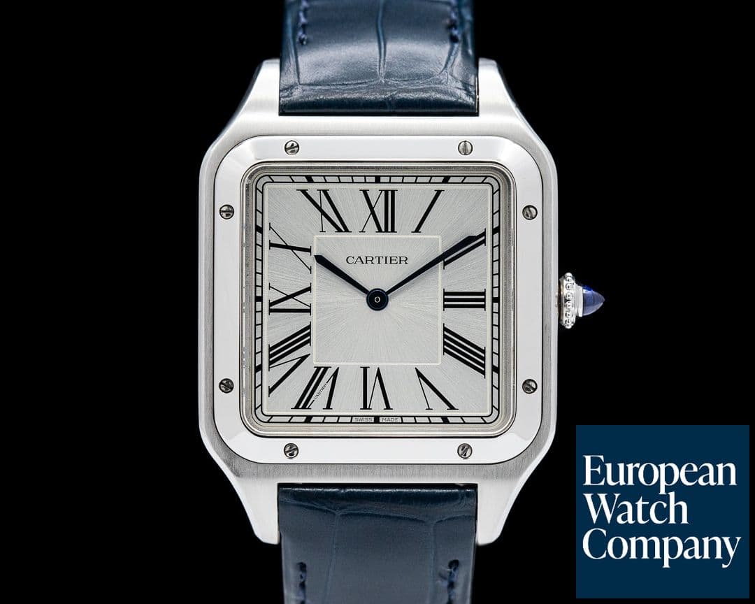 Image of Cartier Santos Dumont XL Manual Wind SS Silver Dial