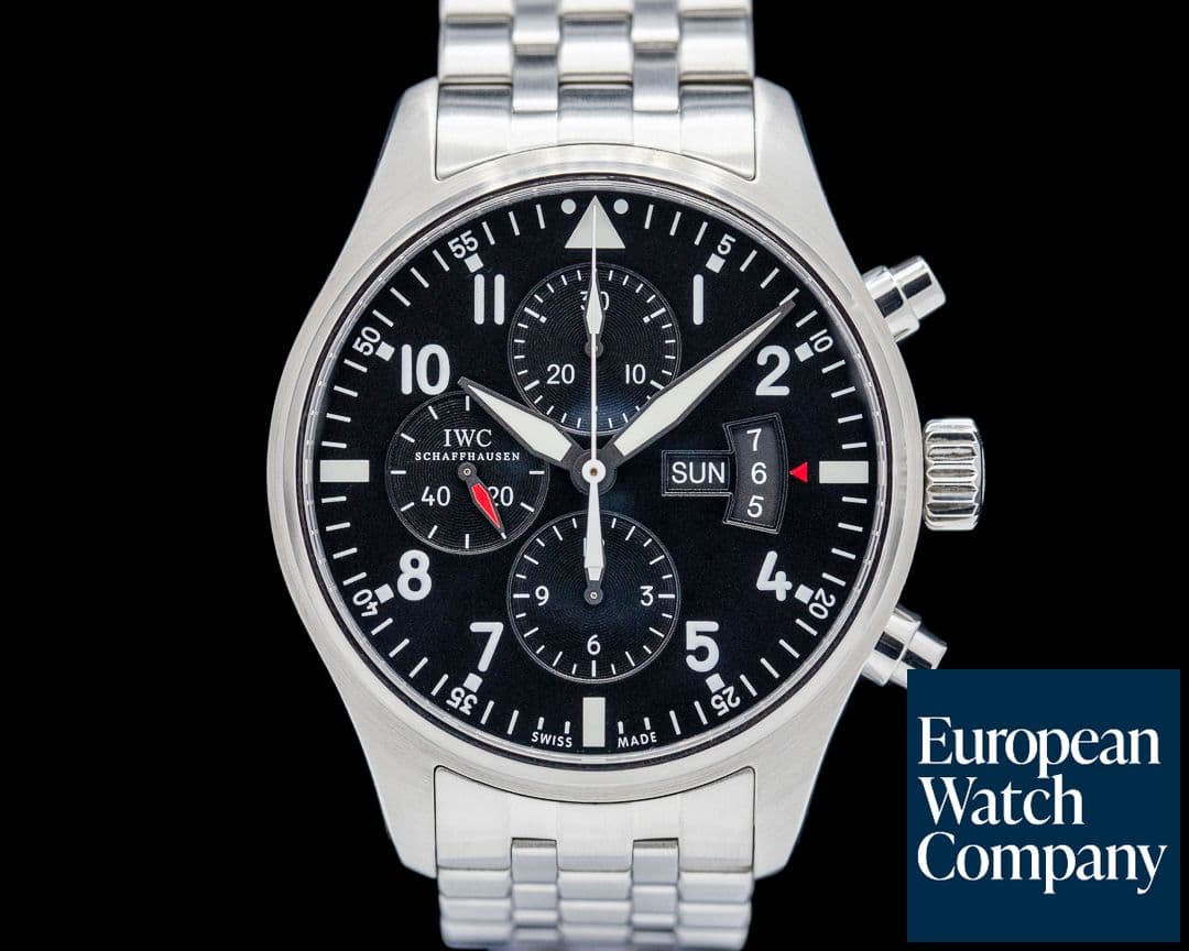 Image of IWC Pilot Chronograph SS Black Dial