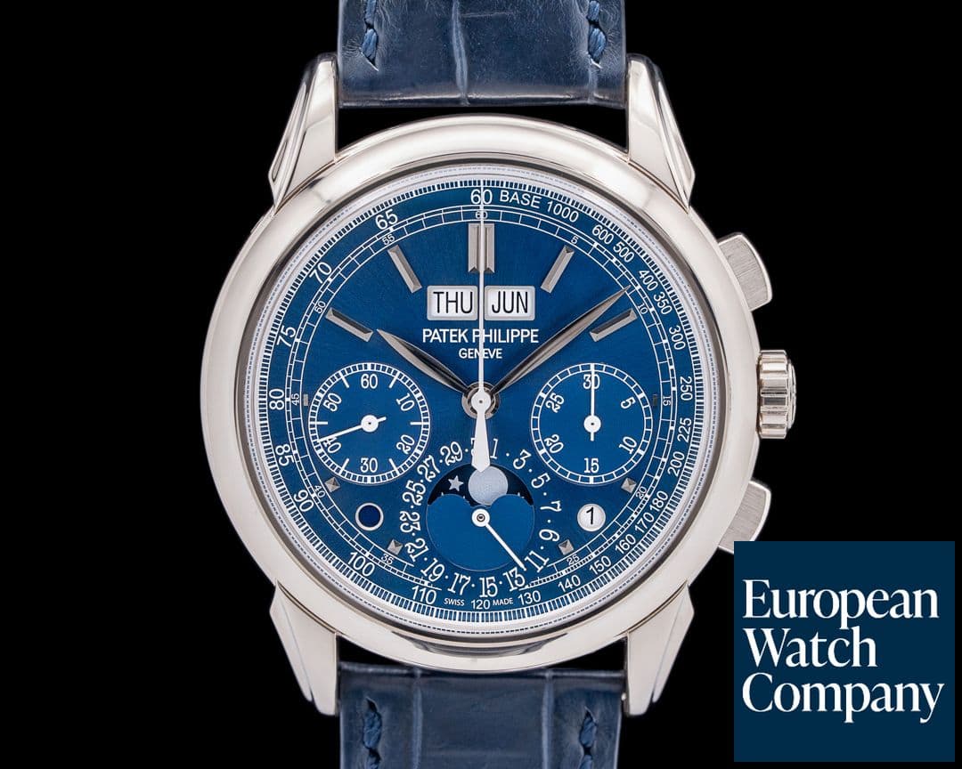 Image of Patek Philippe 5270G Perpetual Calendar Chronograph 18K White Gold Blue Dial