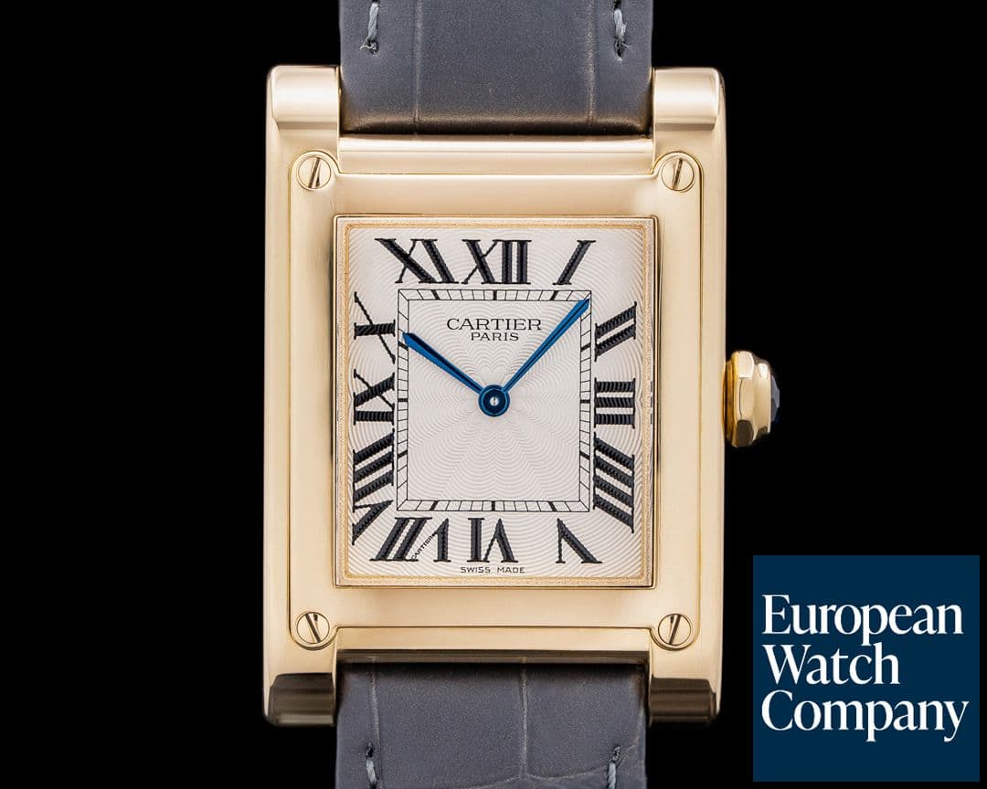 Image of Cartier 2484 Tank a Vis CPCP 18K Yellow Gold Silver Dial
