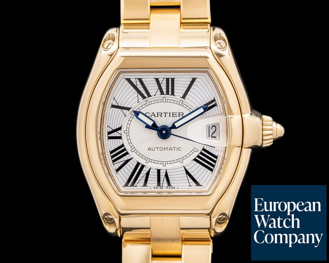 Image of Cartier Roadster Automatic Silver Dial 18K YG / Bracelet