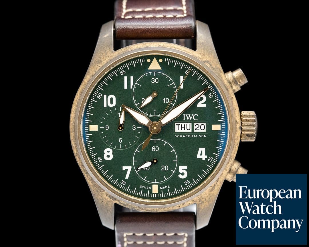 Image of IWC Pilot's Watch Spitfire Chronograph Automatic Bronze Green Dial