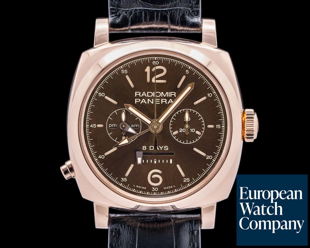 Image of Panerai Radiomir 1940 Chrono Monopulsante 8 Days GMT Oro Rosso