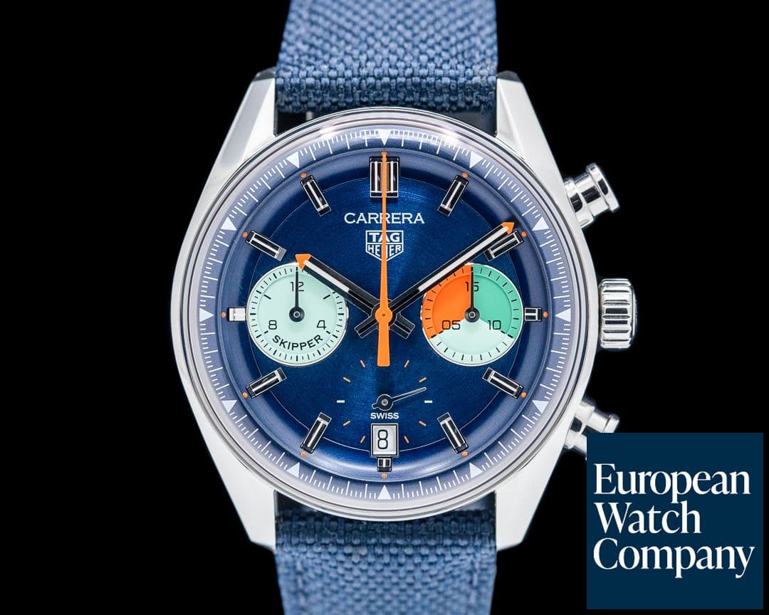 Image of Heuer Carrera Skipper 39MM SS Blue Dial 2024