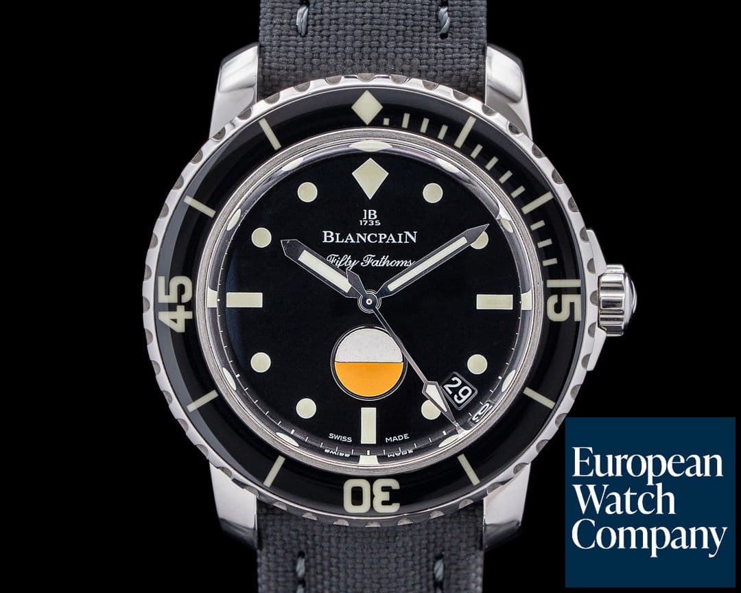 Image of Blancpain Tribute to Fifty Fathoms Mil-Spec SS Black Dial LIMITED