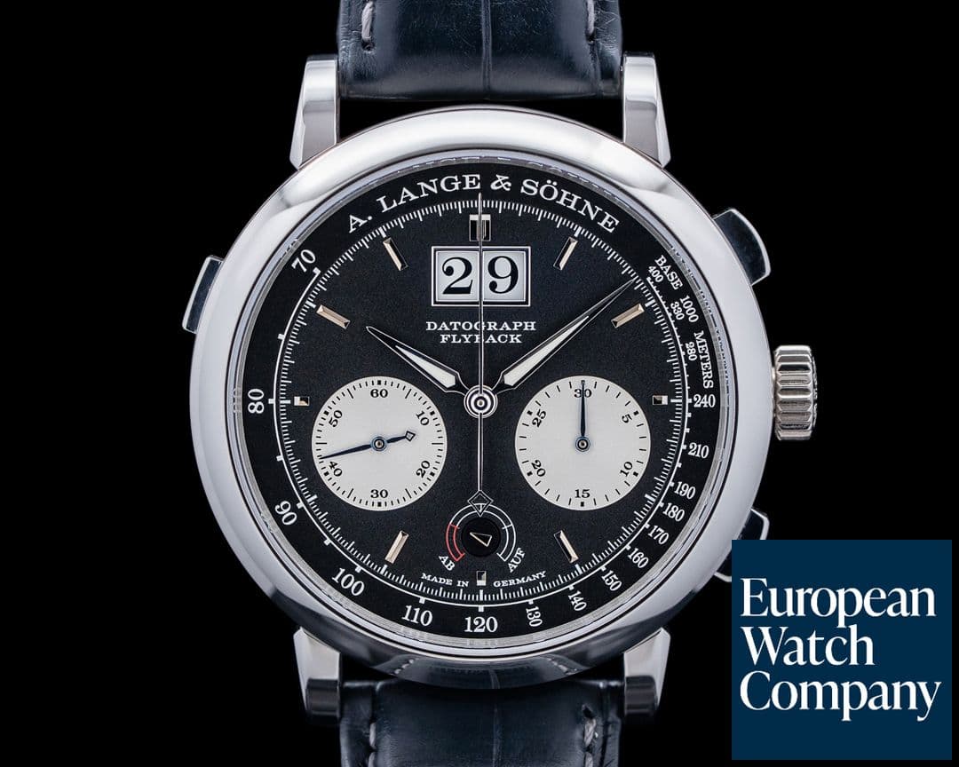 Image of A. Lange and Sohne Datograph Up / Down 405.035 Flyback Platinum Black Dial
