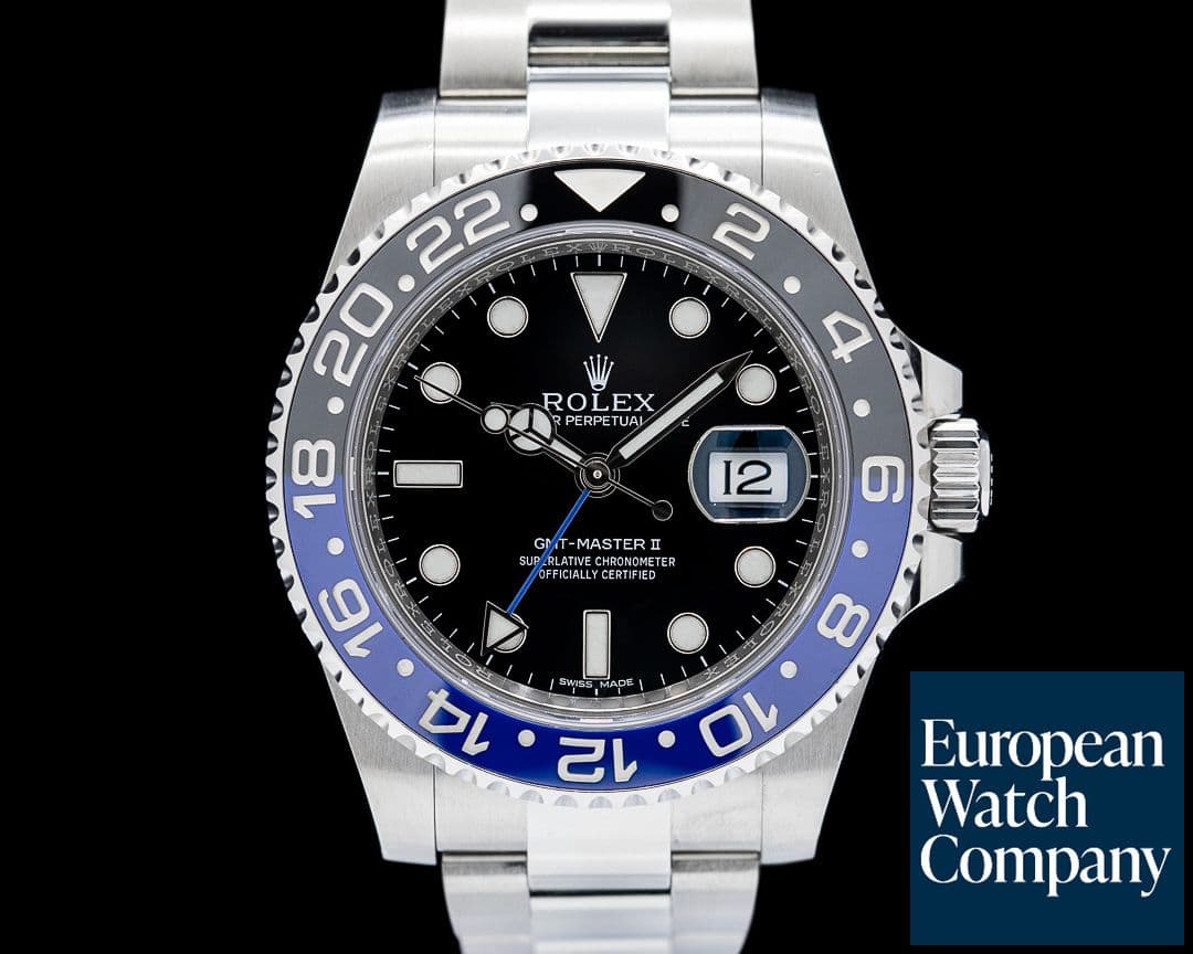 Image of Rolex GMT Master II 116710 Ceramic "Batman" SS Black Dial