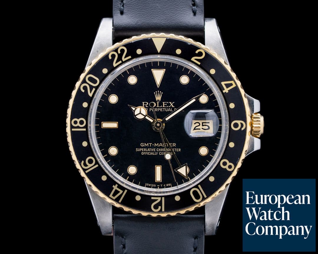 Image of Rolex GMT Master Black Dial 18K/SS c. 1987