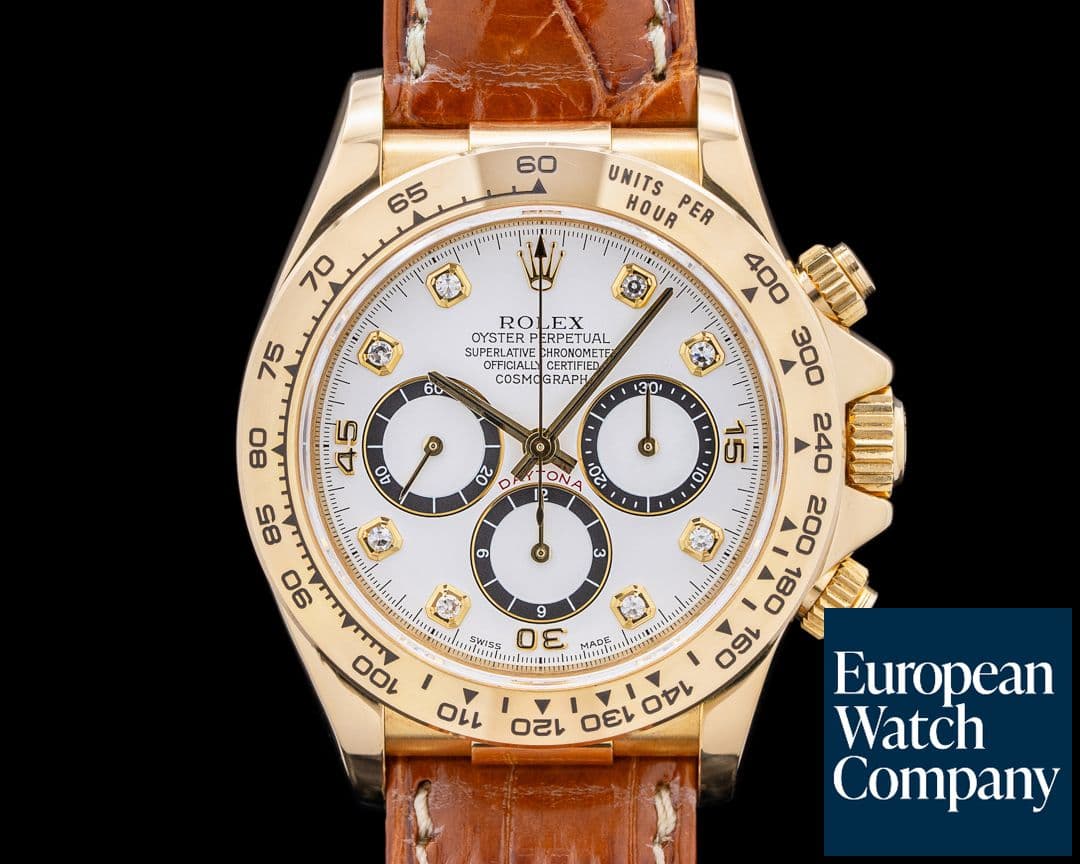 Image of Rolex Daytona 16518 Zenith 18K YG White Diamond Dial c. 1987