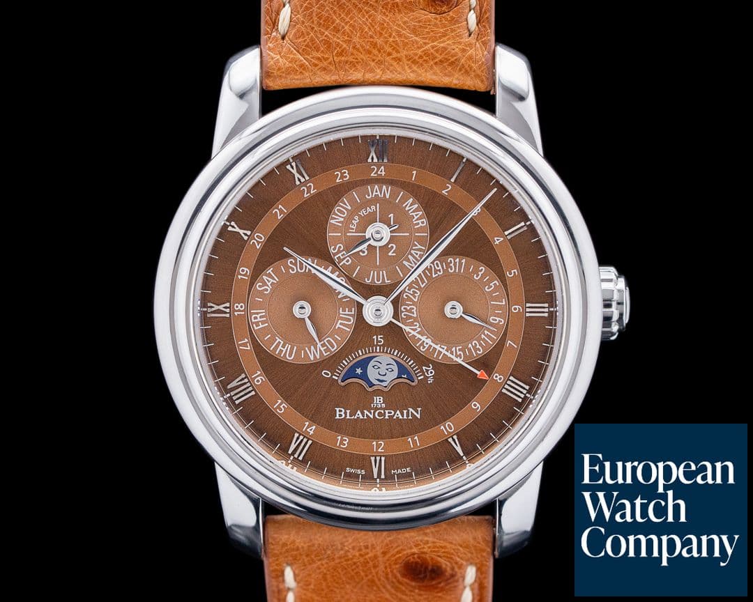Image of Blancpain LeBrassus Quantieme GMT Havana Platinum Brown Dial LIMITED