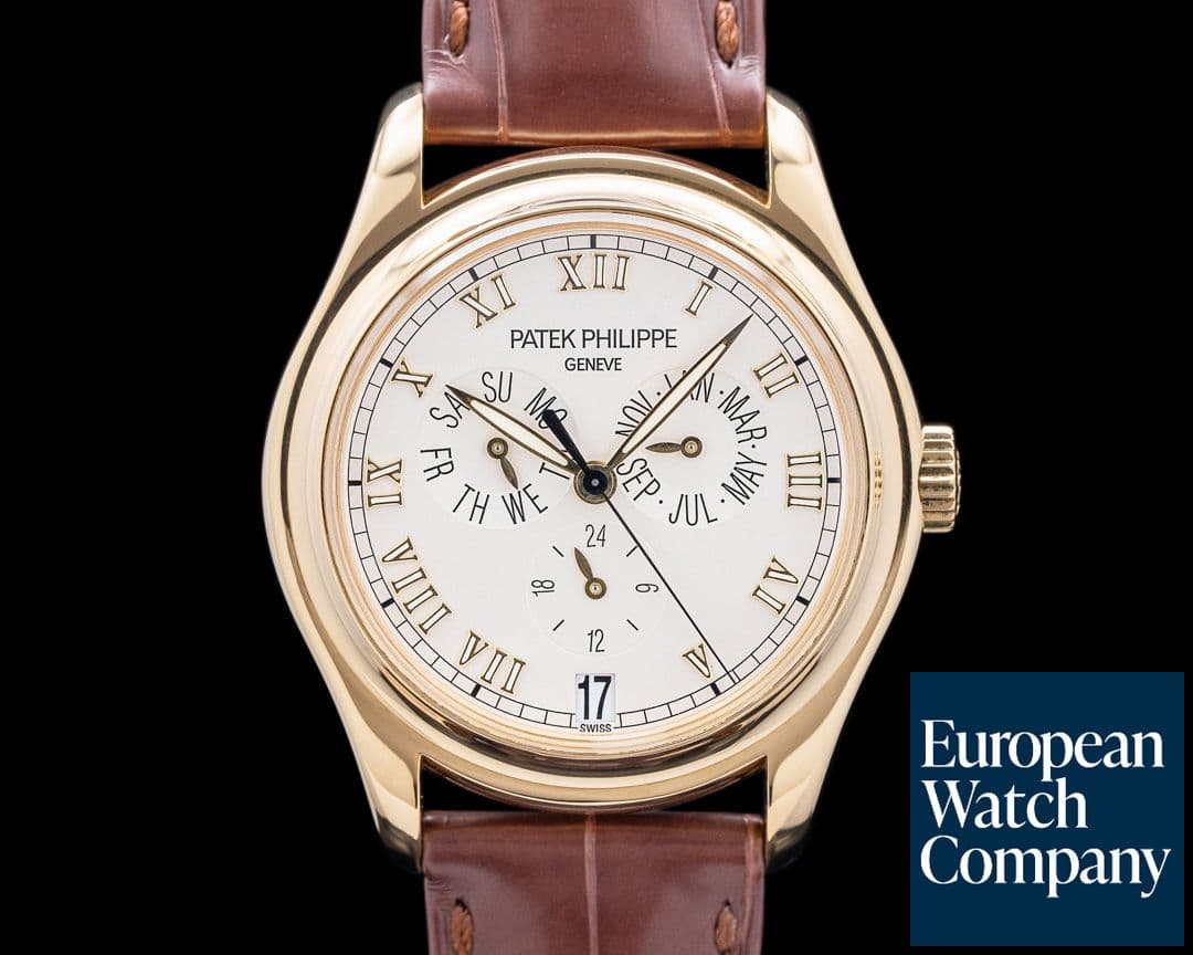 Image of Patek Philippe Annual Calendar 5035J Silver Opaline Dial 18K YG