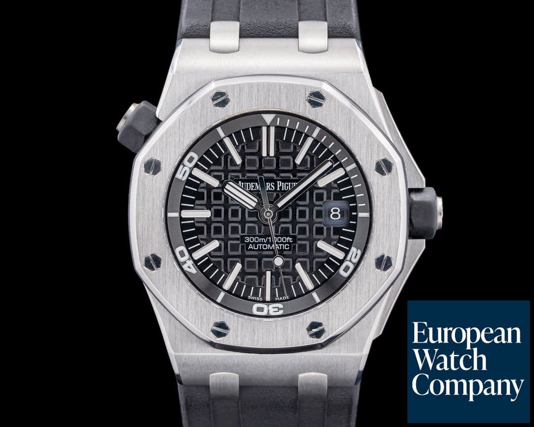 Image of Audemars Piguet 15703ST Royal Oak Offshore Diver SS Black Dial