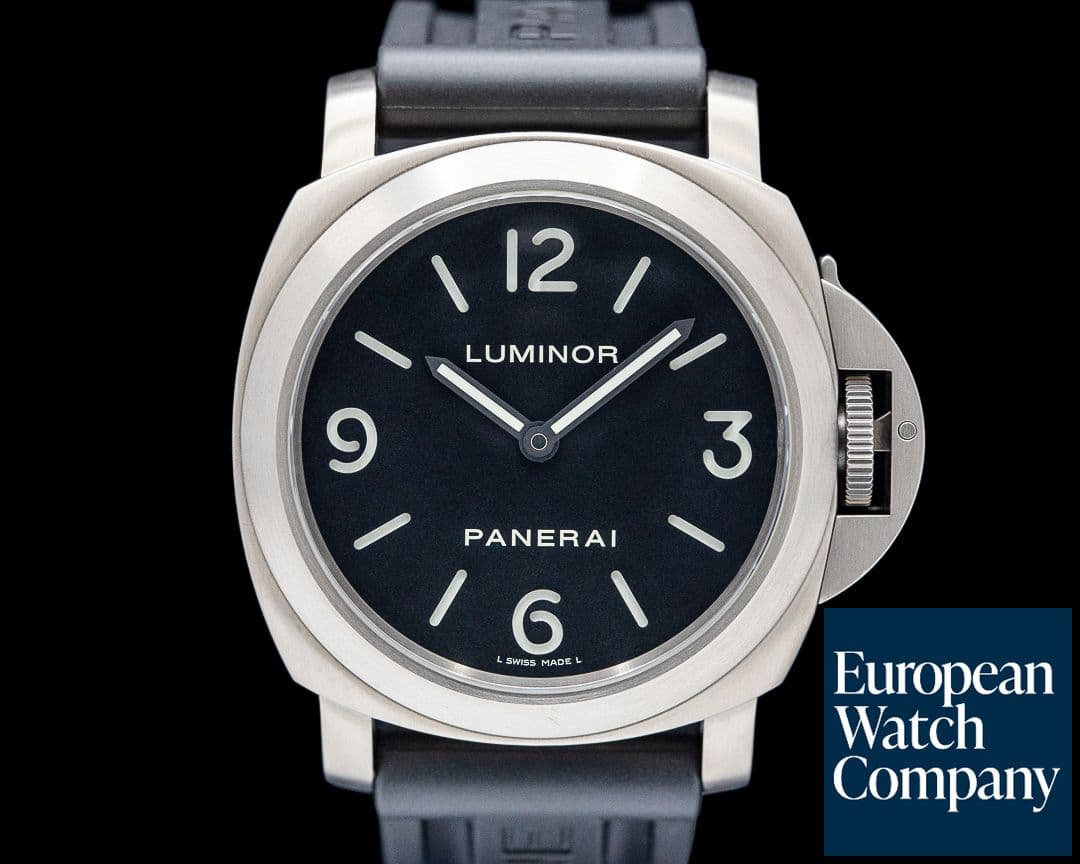 Image of Panerai PAM00176 Luminor Base Titanium Black Dial