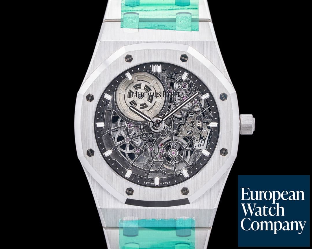 Image of Audemars Piguet Royal Oak Extra-Thin "Jumbo" Open Worked Skeleton 18K WG UNWORN