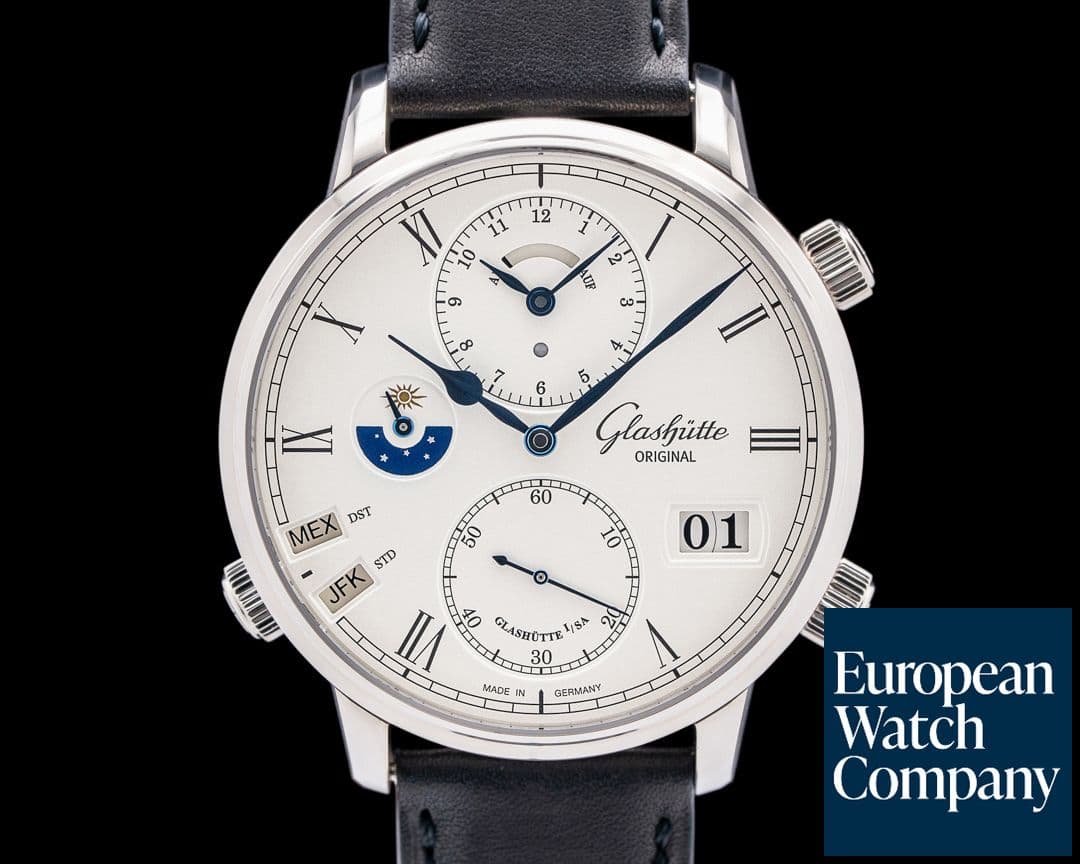 Image of Glashutte Original Senator Cosmopolite 18K White Gold