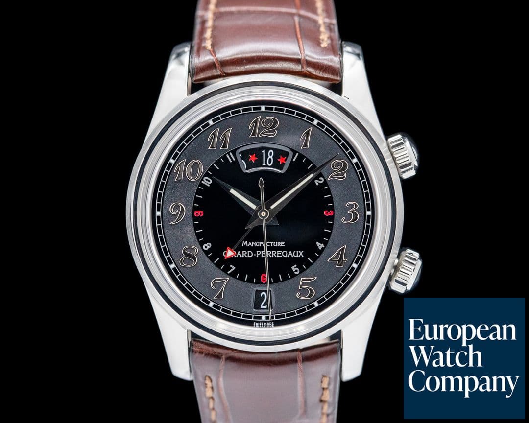 Image of Girard Perregaux Traveller II 38MM SS Black Dial