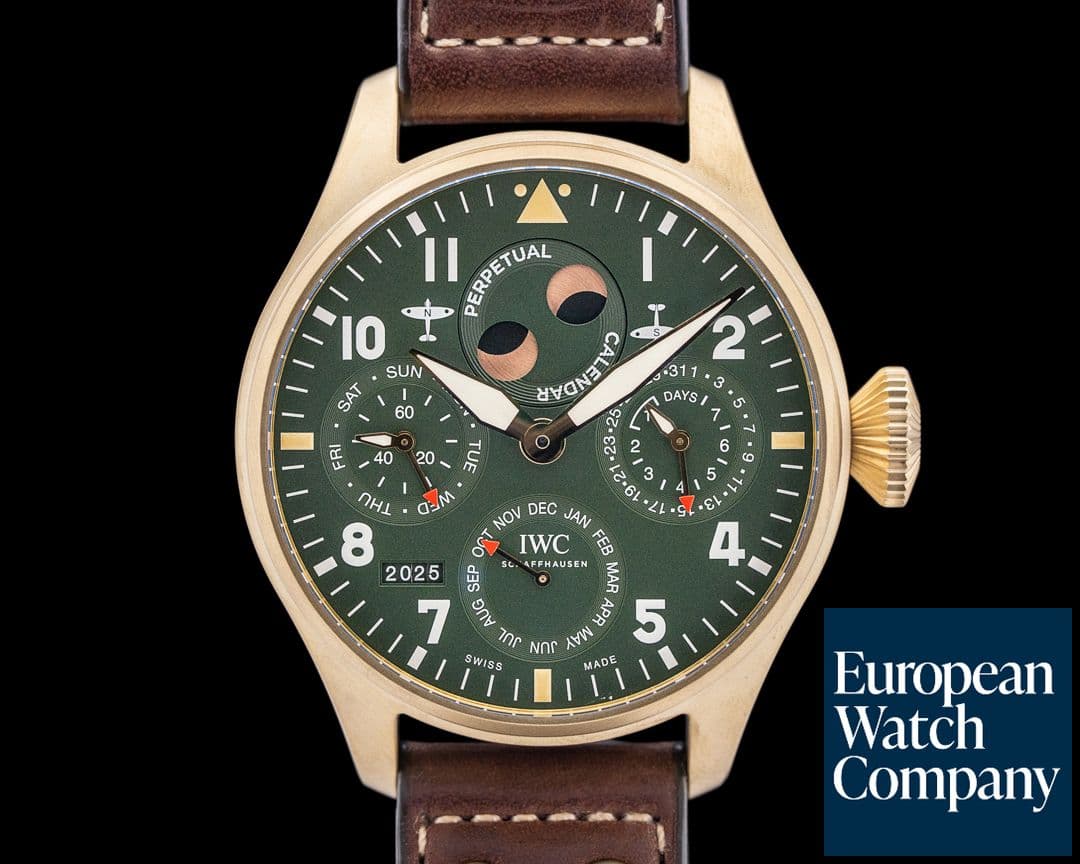 Image of IWC IW503601 Big Pilot Perpetual Calendar Bronze Green Dial LIMITED