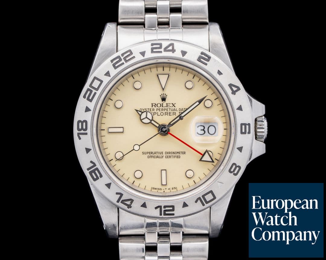 Image of Rolex Explorer II with RARE Transitional Cream Rail Dial SS