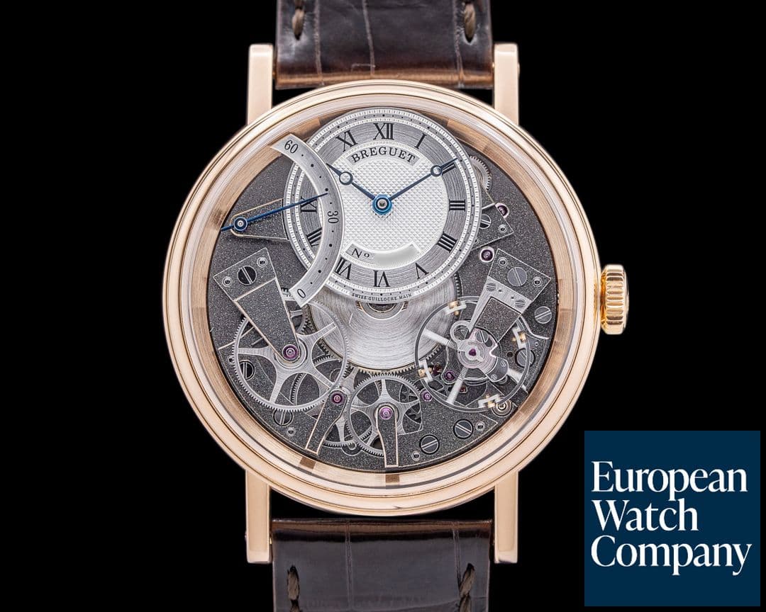 Image of Breguet 7097BR La Tradition Automatic 18K Rose Gold Skeleton Silver Dial