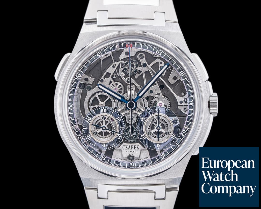 Image of Czapek & Cie Antarctique Chronograph Rattrapante Glacier Blue LE