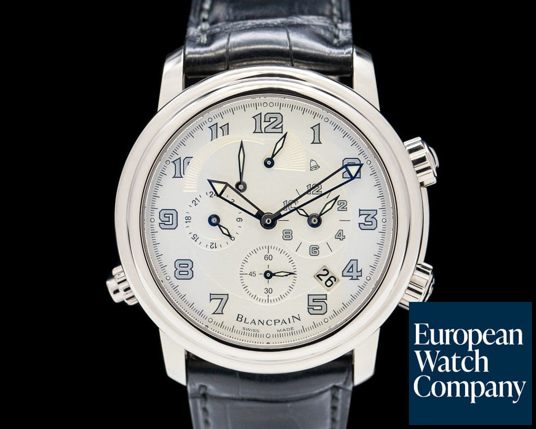 Image of Blancpain Leman Reveil GMT 18K White Gold / Silver Dial