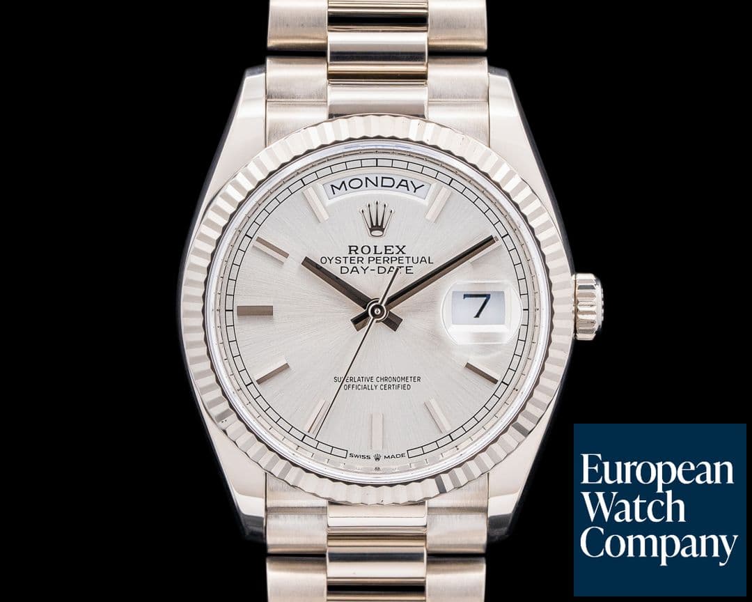 Image of Rolex 128239 Day Date President 18K White Gold Silver Dial
