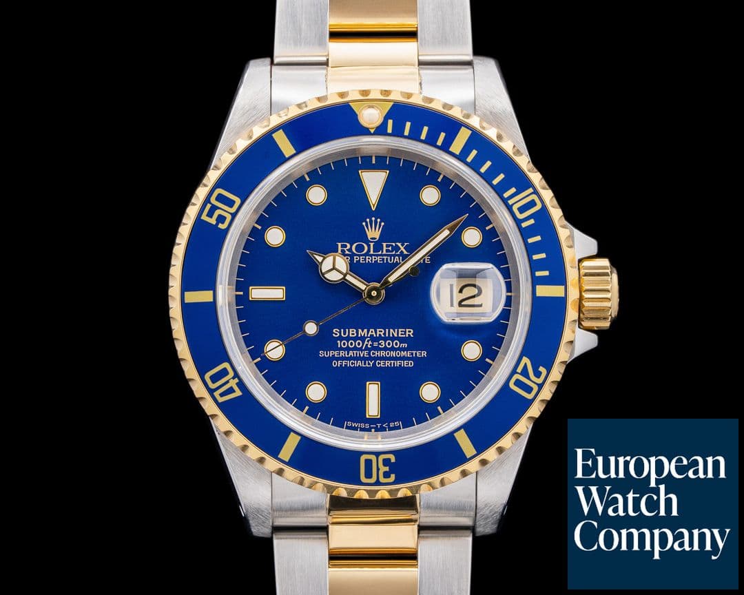 Image of Rolex Submariner 16613 SS / 18K Yellow Gold Blue Dial FULL SET