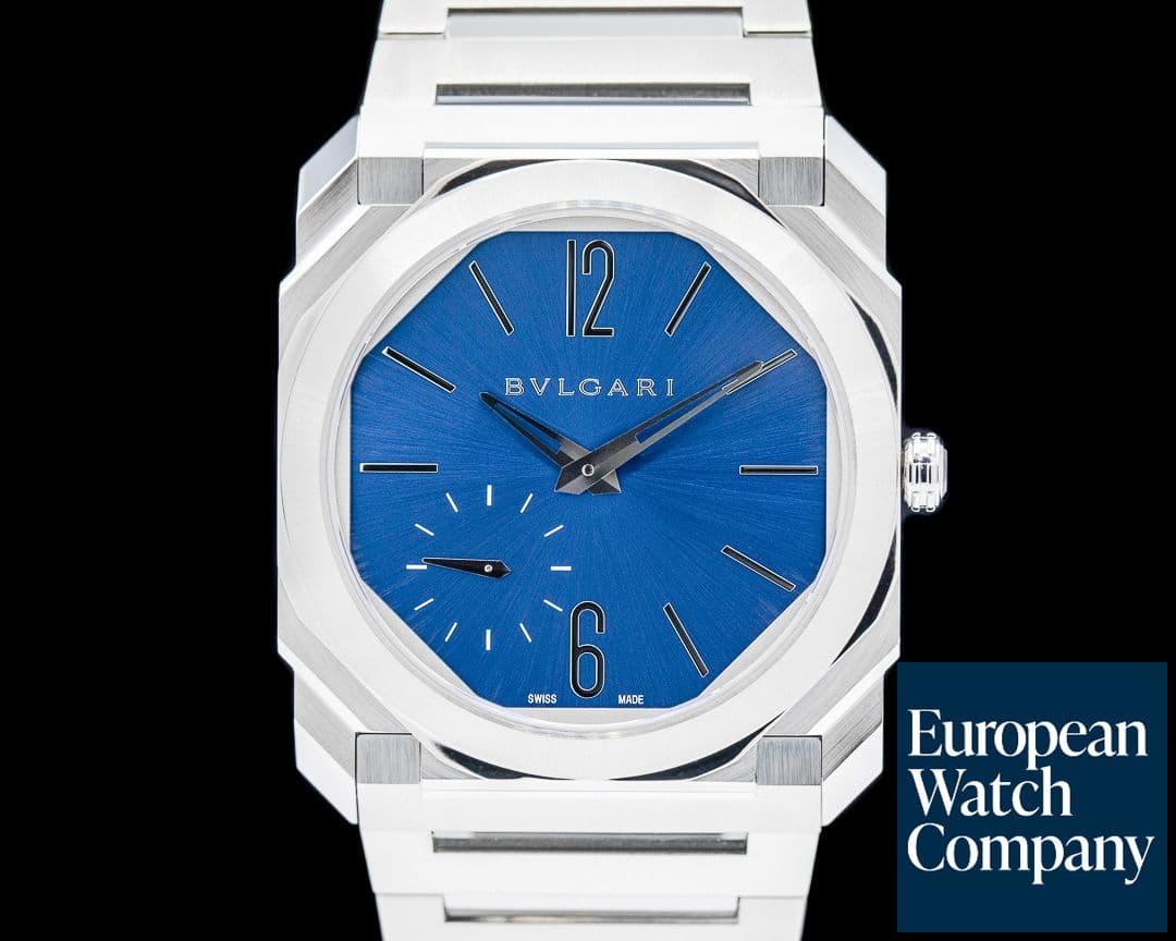 Image of Bulgari Octo Finissimo Extra Thin SS Blue Dial