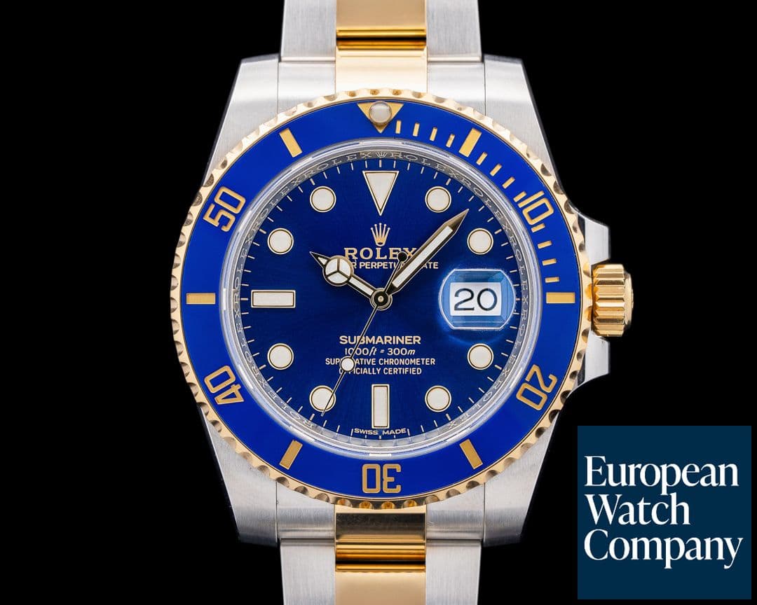 Image of Rolex Submariner 116613LB 18K Yellow Gold / SS Blue Dial