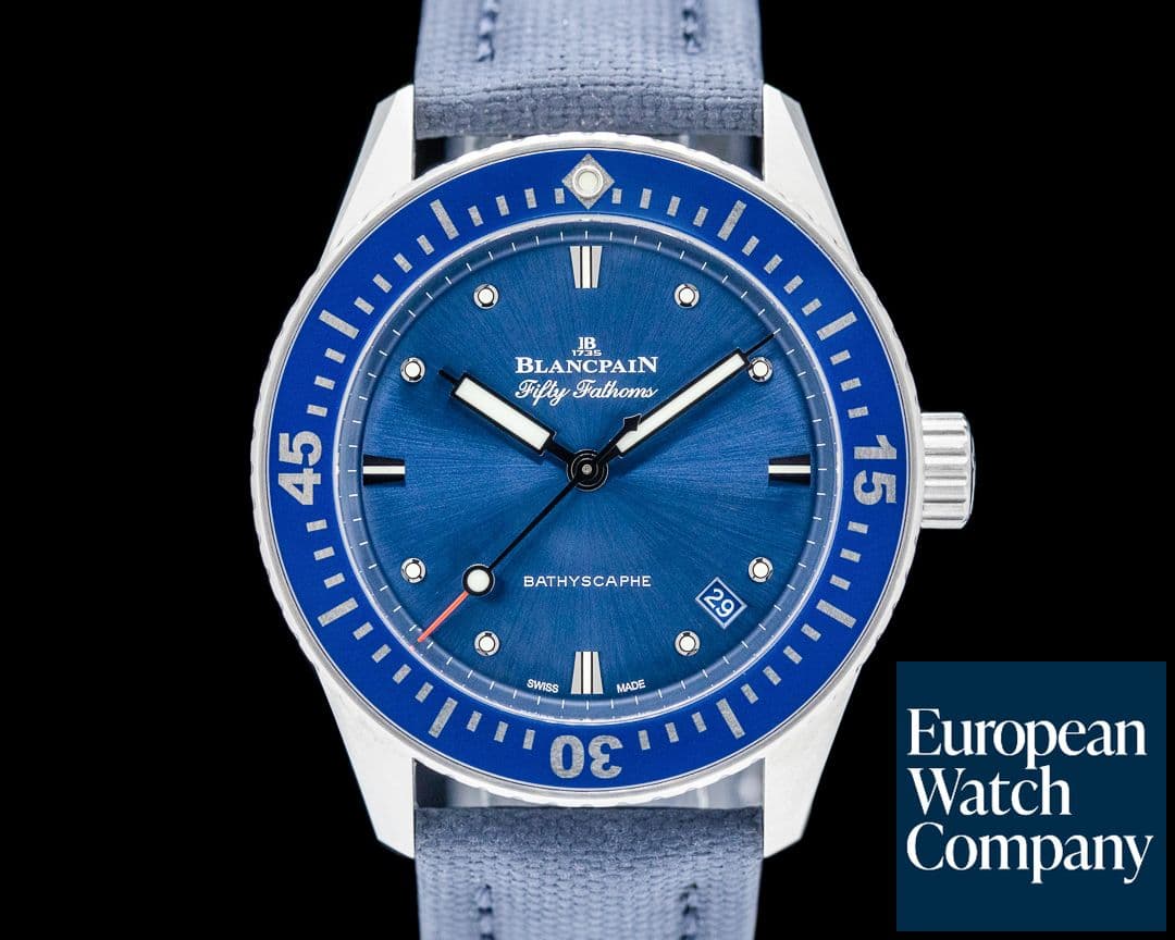 Image of Blancpain Fifty Fathoms Bathyscaphe 38MM SS Blue Dial 2024