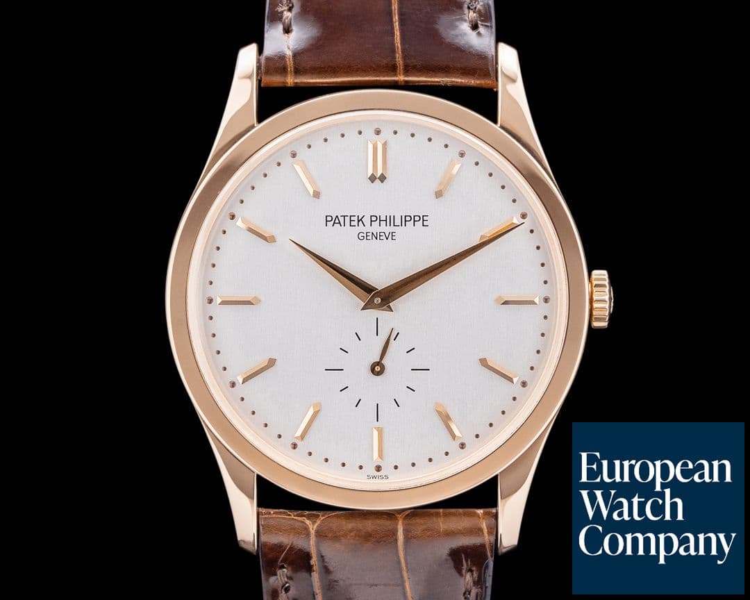 Image of Patek Philippe 5196R Calatrava 18K Rose Gold Manual Wind Silver Dial