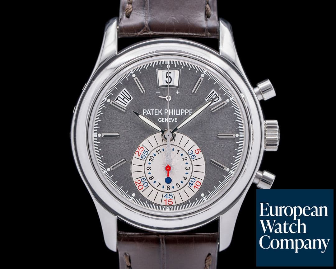 Image of Patek Philippe 5960P Annual Calendar Chronograph Platinum Gray Dial
