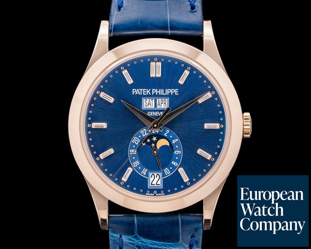 Image of Patek Philippe 5396R Annual Calendar 18K Rose Gold Blue Diamond Dial