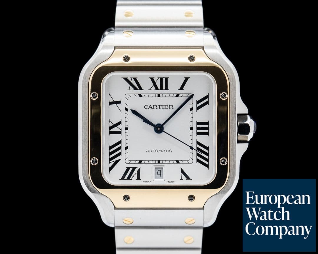 Image of Cartier Santos Automatic SS / 18K Yellow Gold Silver Dial 2024