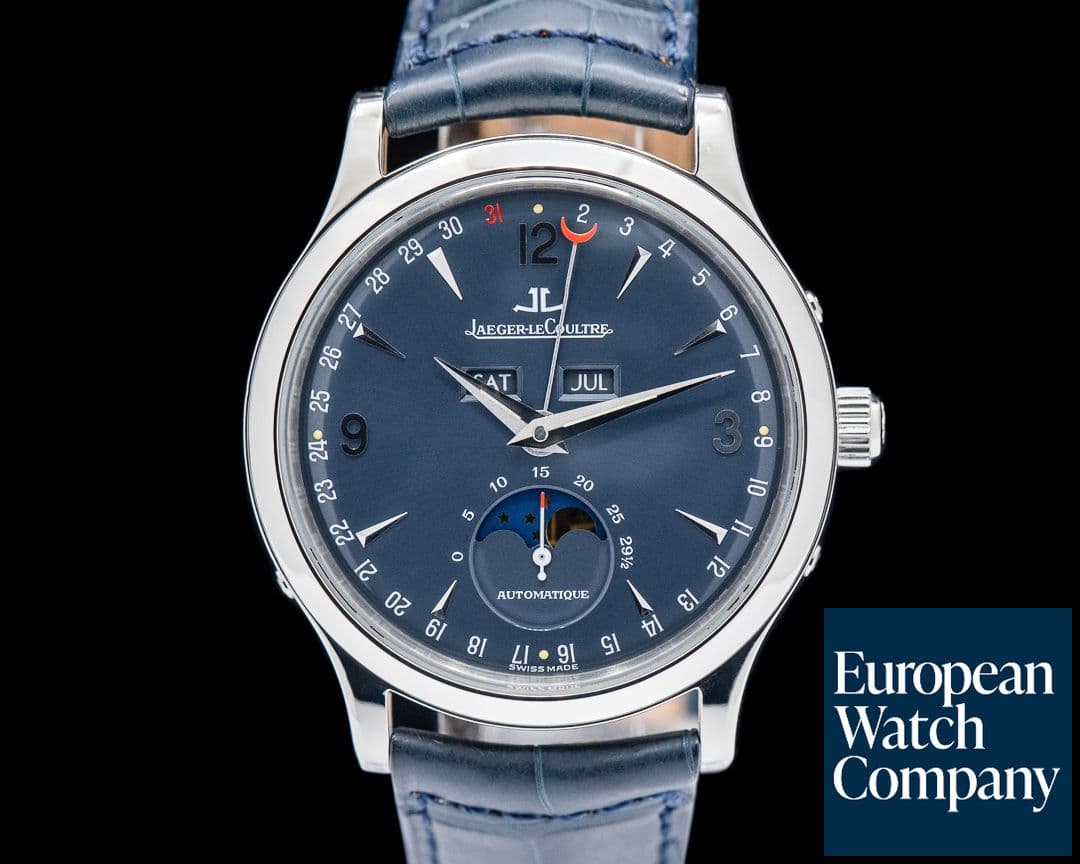 Image of Jaeger LeCoultre Master Moon Platinum Blue Dial RARE LIMITED