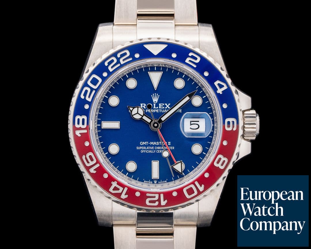 Image of Rolex 126719 GMT Master II 18K White Gold "Pepsi" Blue Dial
