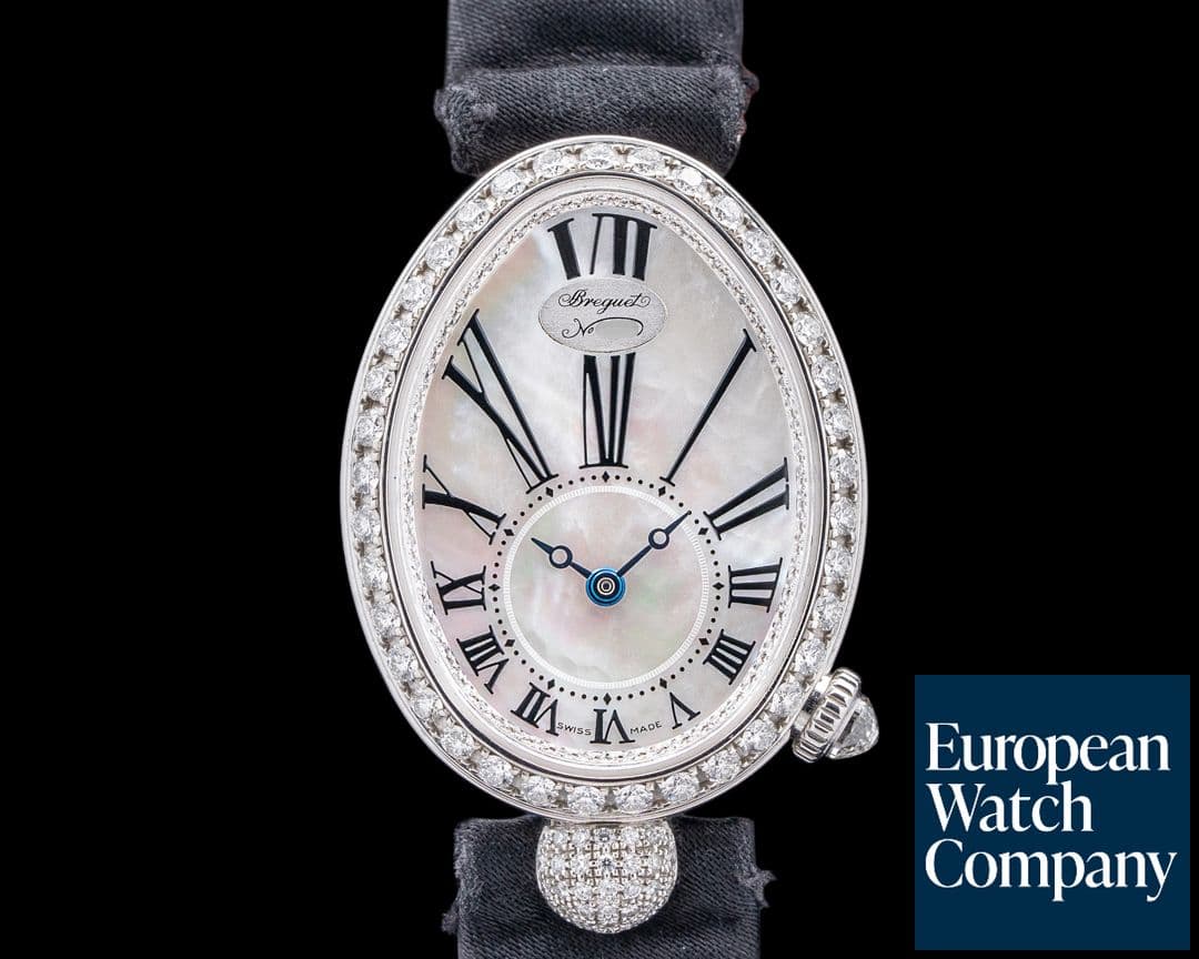 Image of Breguet Reine De Naples Automatic Mini 18K White Gold Mother of Pearl Dial