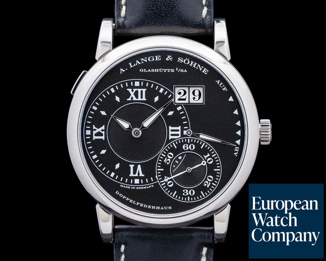 Image of A. Lange and Sohne 115.029 Grand Lange 1 Luminous White Gold Black Dial