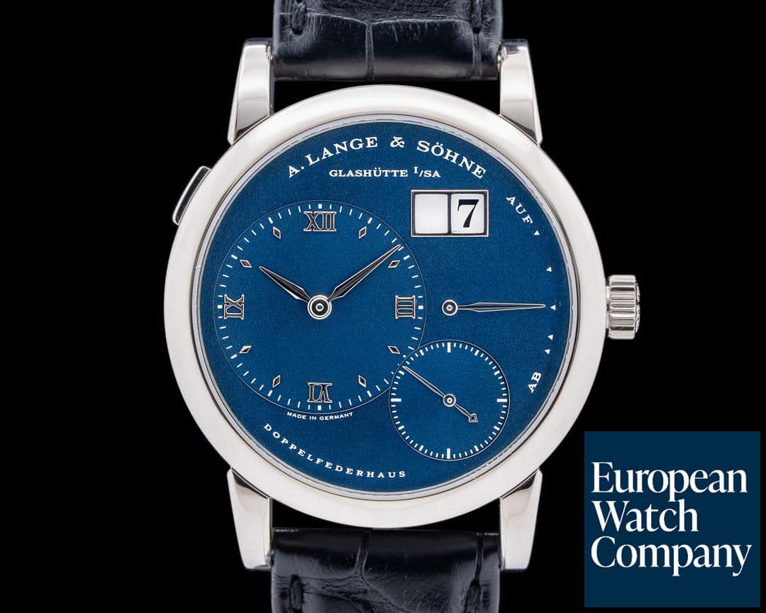 Image of A. Lange and Sohne Lange 1 18K White Gold Blue Dial