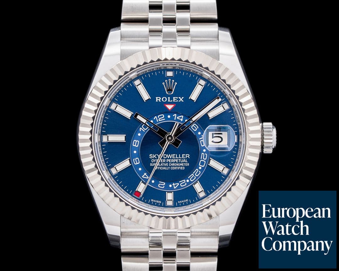 Image of Rolex 326934 Sky-Dweller Jubilee SS Blue Dial