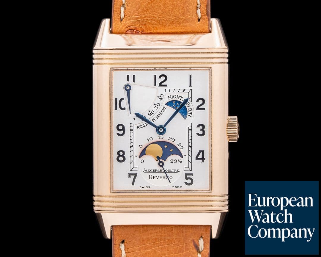 Image of Jaeger LeCoultre Reverso Sun Moon Power Reserve 18K Rose Gold