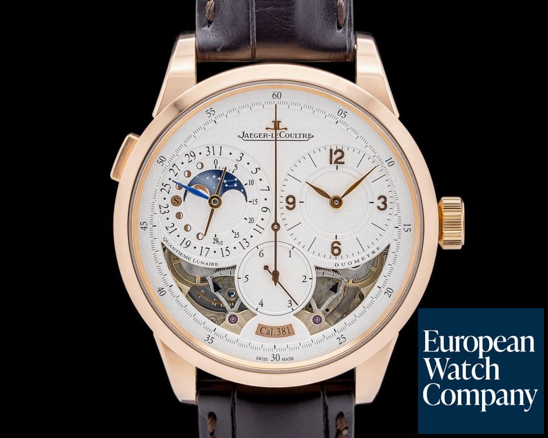 Image of Jaeger LeCoultre Q6042520 Duometre a Quantieme Lunaire 18K RG Silver Dial