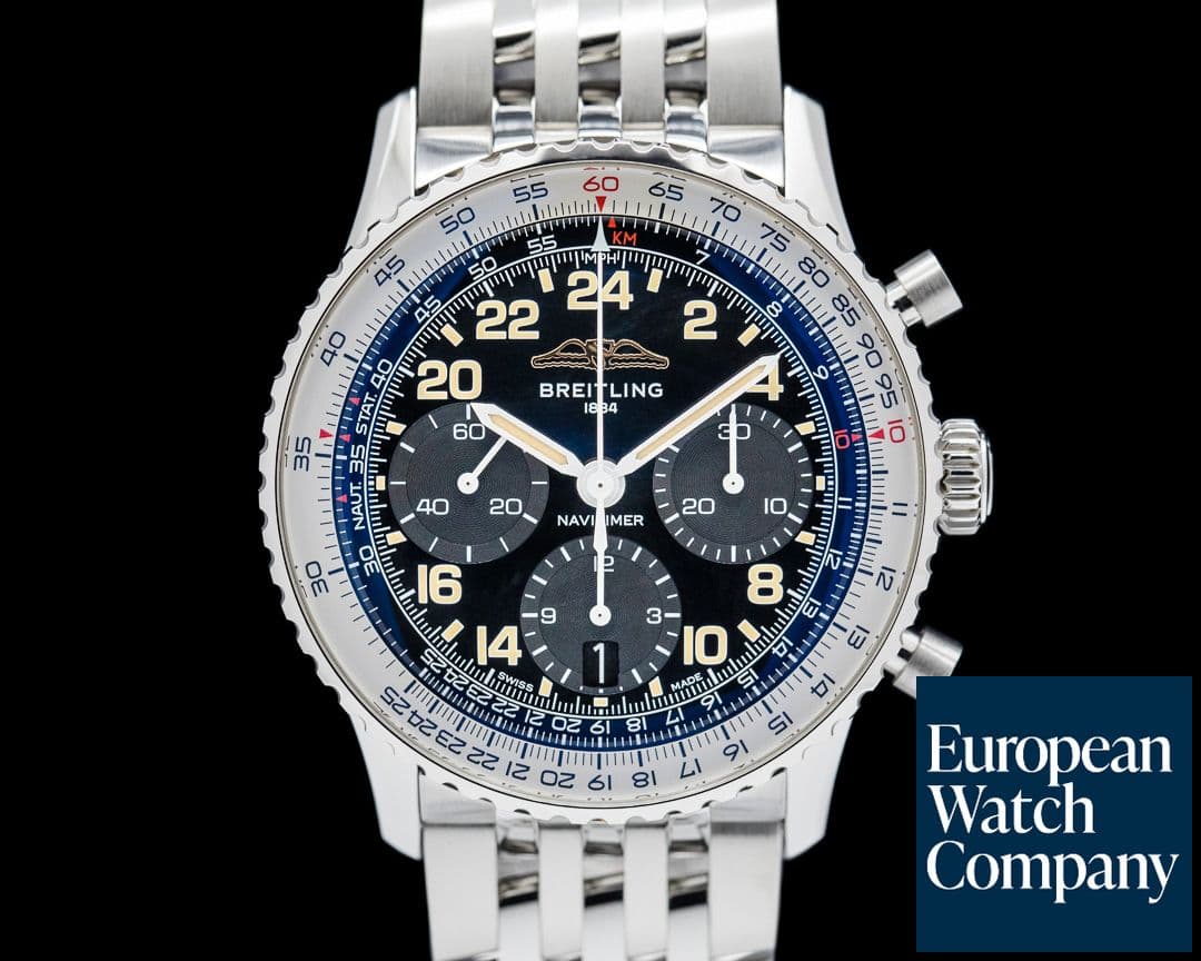 Image of Breitling Navitimer B01 Cosmonaute SS Black Dial