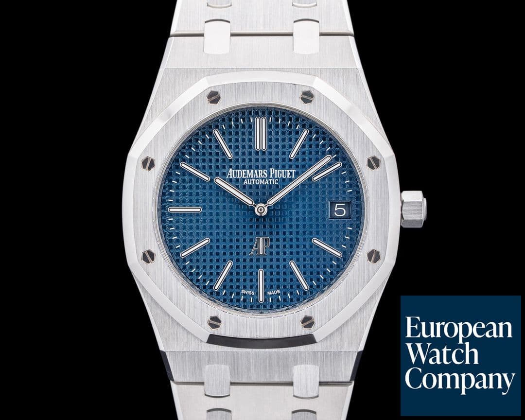 Image of Audemars Piguet Royal Oak 15202ST "Jumbo" Extra Thin SS Blue Dial